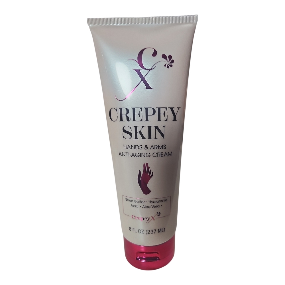 NEW Crepey X Hands & Arms Anti-Aging Cream  8 floz Hyaluronic Acid & Shea Butter